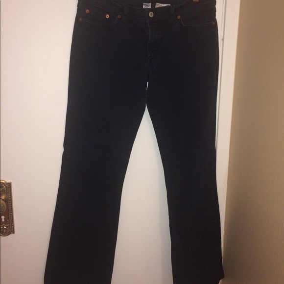 Lucky Brand mid rise flare dark jeans, size 10 - Picture 2 of 7